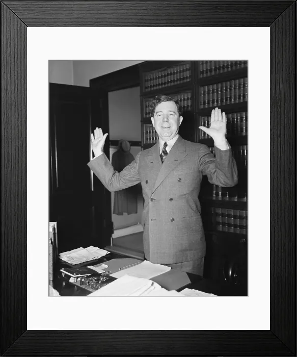 Framed Print : Senator Huey Long at the Capitol. Jan. 1935. The left wing populist advocated his Share Our Wealth program. (BSLOC_2013_6_191) Framed Print : Senator Huey Long at the Capitol. Jan. 1935. The left wing populist advocated his Share Our Wealth program. (BSLOC_2013_6_191)