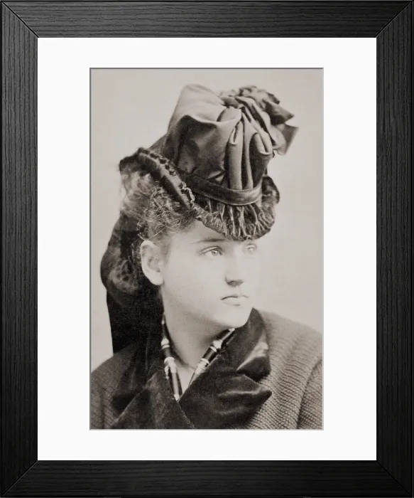 Framed Print : Tennessee Claflin (1844-1923), notorious American feminist and sister of Victoria Woodhull, with whom she opened open a Wall Street brokerage firm