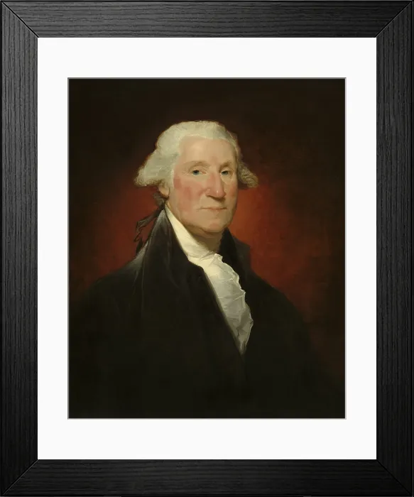 Framed Print : George Washington, by Gilbert Stuart (Vaughan portrait), 1795, American painting, oil on canvas