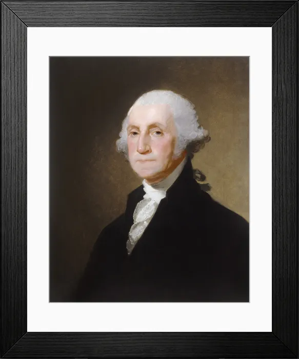 Framed Print : George Washington, by Gilbert Stuart, 1821, American painting, oil on canvas