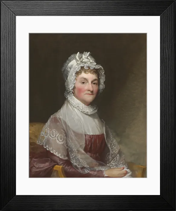Framed Print : Abigail Smith Adams, by Gilbert Stuart, c. 1800-15, American painting, oil on canvas