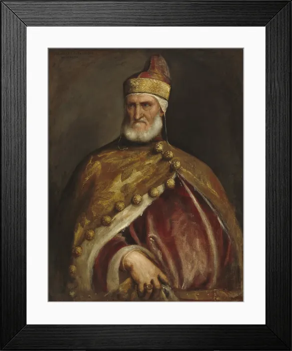 Framed Print : Doge Andrea Gritti, by Titian, Italian Renaissance painting, oil on canvas