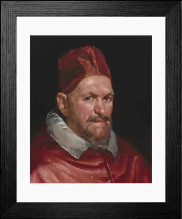 Framed Print : Pope Innocent X, by Circle of Diego Velazquez, c. 1650, Spanish painting, oil on canvas Framed Print : Pope Innocent X, by Circle of Diego Velazquez, c. 1650, Spanish painting, oil on canvas
