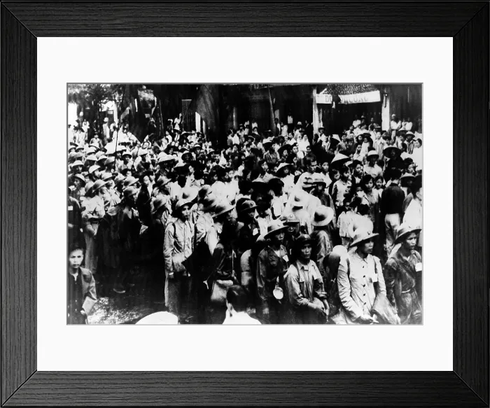 Framed Print : Victorious Viet Minh troops march into Hanoi in 1954 Framed Print : Victorious Viet Minh troops march into Hanoi in 1954