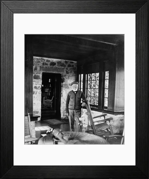 Framed Print : Andrew Carnegie in his golf cottage near St. Andrews Golf Links Westchester Co. N.Y. 1911. (BSLOC_2010_18_22)