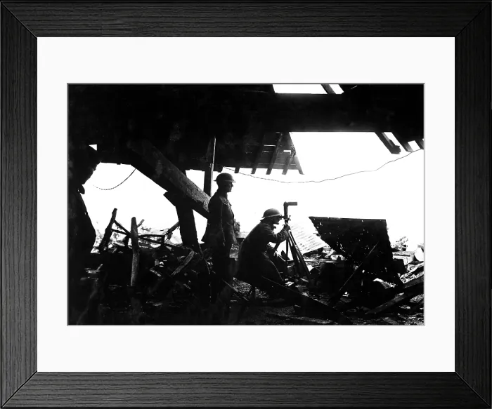 Framed Print : American signal officers in the observatory of German Crown Prince Frederick William