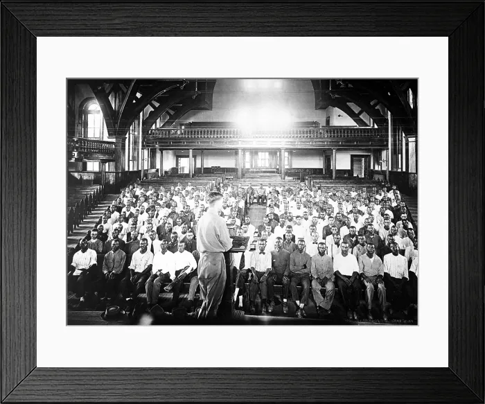 Framed Print : Lecture to the Students Army Training Corps at the African American Tuskegee Normal and Industrial Institute, Tuskegee, Ala. World War I. Ca. 1918 Framed Print : Lecture to the Students Army Training Corps at the African American Tuskegee Normal and Industrial Institute, Tuskegee, Ala. World War I. Ca. 1918