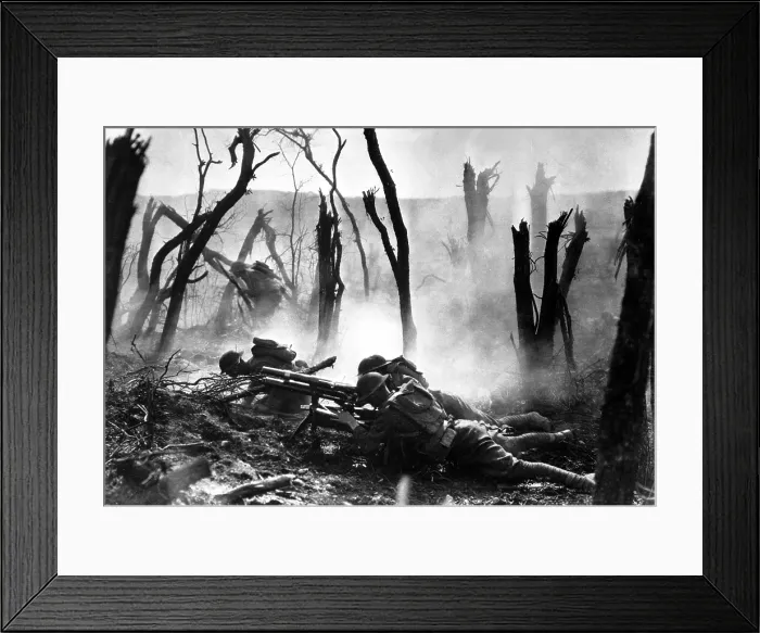 Framed Print : American gun crew from the 23rd Infantry, firing a French 37mm cannon in World War I action in Belleau Wood. June 3, 1918 Framed Print : American gun crew from the 23rd Infantry, firing a French 37mm cannon in World War I action in Belleau Wood. June 3, 1918