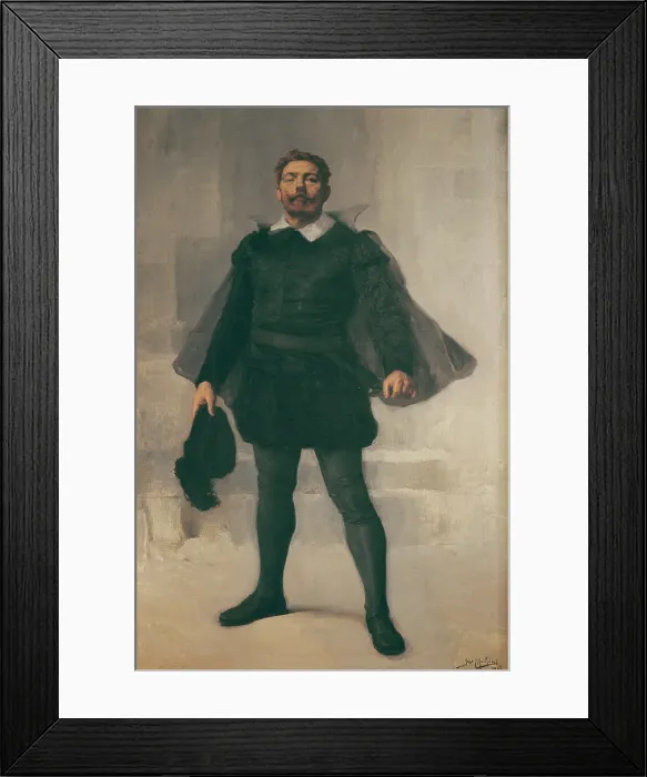 Framed Print : MALHOA, Jose (1855-1933). Luis Vaz de Camoes. 1907. Naturalism. Oil on canvas. PORTUGAL. Lisbon. Lisbon Military Museum