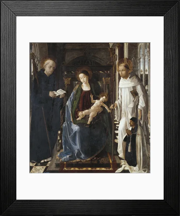 Framed Print : SAN LEOCADIO, Paolo de (ca. 1445 - 1520). The Virgin of the Knight of Montesa. ca. 1472