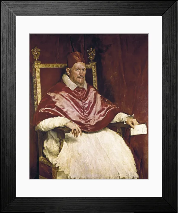 Framed Print : VELAZQUEZ, Diego Rodriguez de Silva (1599-1660). Pope Innocent X. 1650. Baroque art. Oil on canvas. ITALY. Rome. Doria Pamphili Gallery Framed Print : VELAZQUEZ, Diego Rodriguez de Silva (1599-1660). Pope Innocent X. 1650. Baroque art. Oil on canvas. ITALY. Rome. Doria Pamphili Gallery