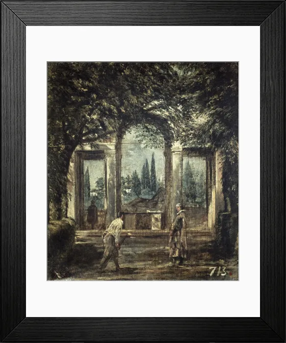 Framed Print : VELAZQUEZ, Diego Rodriguez de Silva (1599-1660). The Gardens of the Villa Medici in Rome. 1651. Painting from the period of the painter's second stay in Rome. Baroque art