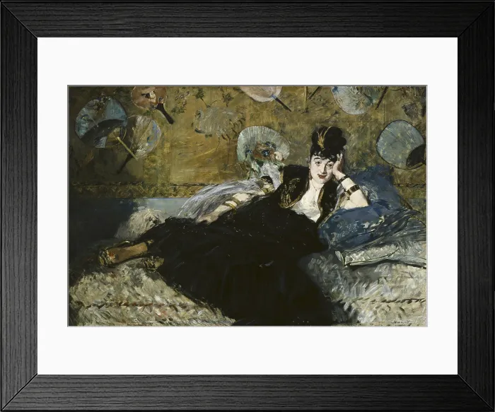 Framed Print : MANET, edouard (1832-1883). The Lady with Fans, Portrait of Nina de Callias. 1873. Nina de Callias. Impressionism. Oil on canvas. FRANCE. Paris. Musee d'Orsay (Orsay Museum) Framed Print : MANET, edouard (1832-1883). The Lady with Fans, Portrait of Nina de Callias. 1873. Nina de Callias. Impressionism. Oil on canvas. FRANCE. Paris. Musee d'Orsay (Orsay Museum)