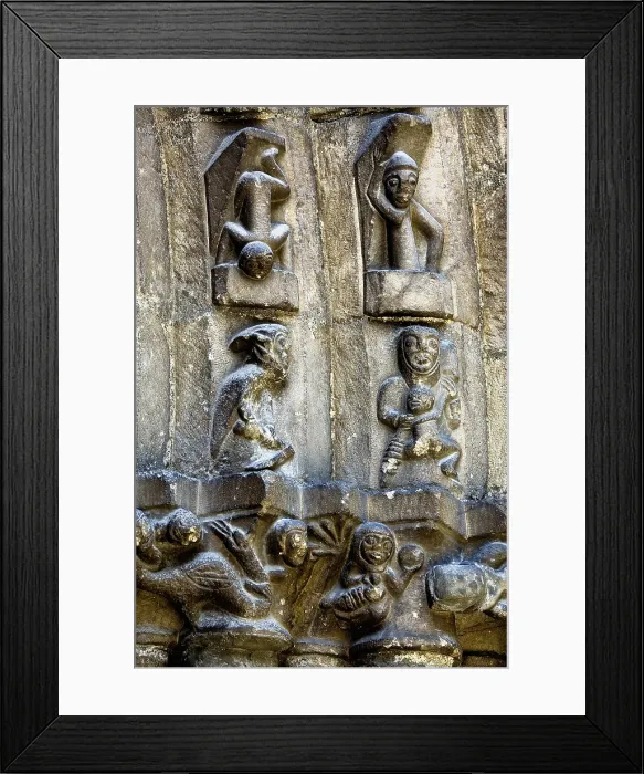 Framed Print : SPAIN. LLEIDA. Vall d'Aran. Betren. Sant Esteve's (St Stephen) church. Archivolt. Romanesque art. - Lucas Vallecillos / Iberfoto / Everett Collection (269858)**US SALES ONLY**