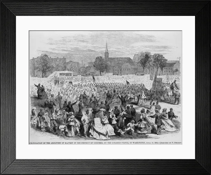 Framed Print : On April 19, 1866, African Americans staged a huge celebration of the fourth anniversary of the District of Columbia's Emancipation Act