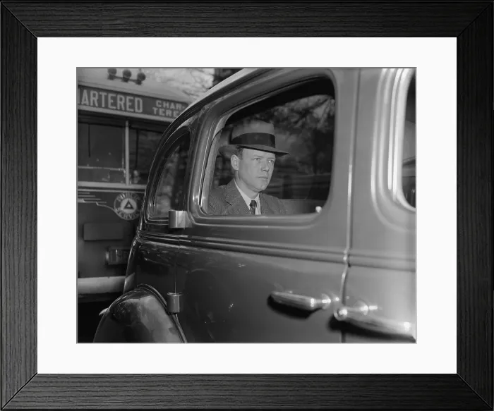 Framed Print : Charles Lindbergh arriving at the White house to meet with FDR. April 20, 1939. Their cordial 15 minute was the first and last time they met. (BSLOC_2013_6_205) Framed Print : Charles Lindbergh arriving at the White house to meet with FDR. April 20, 1939. Their cordial 15 minute was the first and last time they met. (BSLOC_2013_6_205)