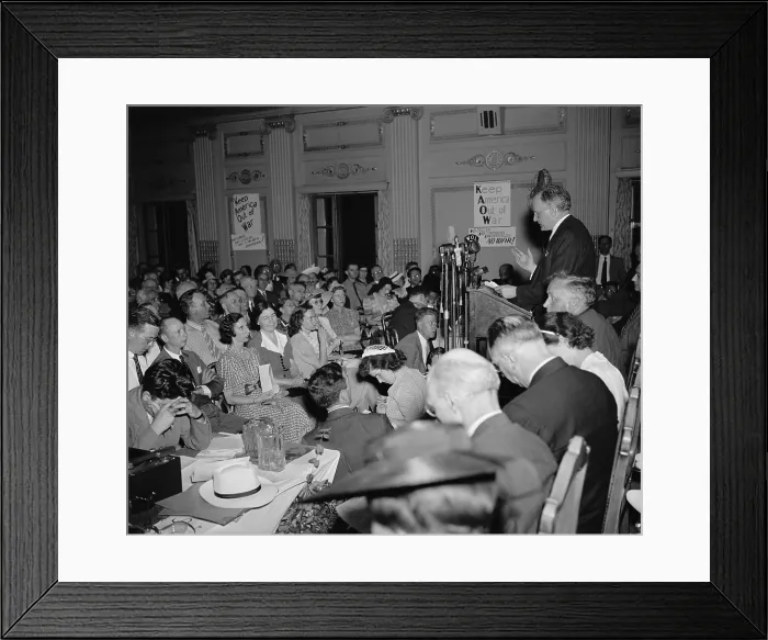 Framed Print : Senator Burton Wheeler speaks at peace rally. Washington, D.C. June 8, 1940 Framed Print : Senator Burton Wheeler speaks at peace rally. Washington, D.C. June 8, 1940