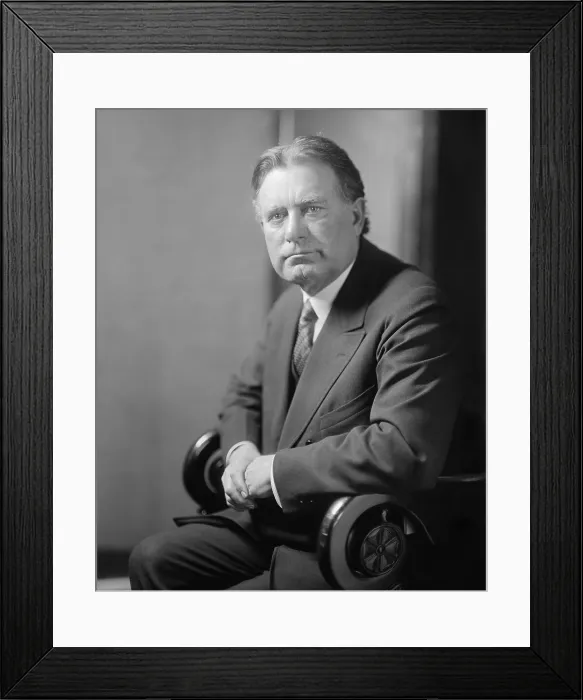 Framed Print : Senator William Borah. Ca. 1940. The Republican Senator from Idaho was elected to the Senate in 1907 and served until his death in 1940