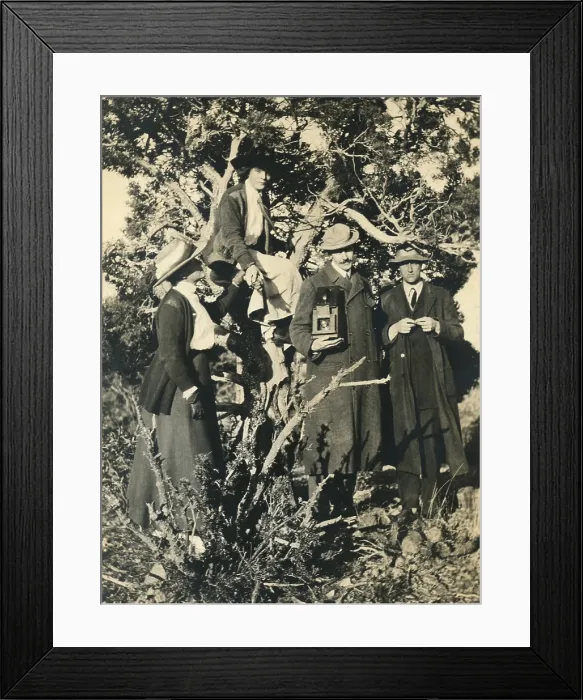 Framed Print : Franklin D. Roosevelt with friends in Silver City, New Mexico. May 1912. The group includes Mrs. Selmes, Isabella Ferguson, and Bob Ferguson. FDR is at far right Framed Print : Franklin D. Roosevelt with friends in Silver City, New Mexico. May 1912. The group includes Mrs. Selmes, Isabella Ferguson, and Bob Ferguson. FDR is at far right