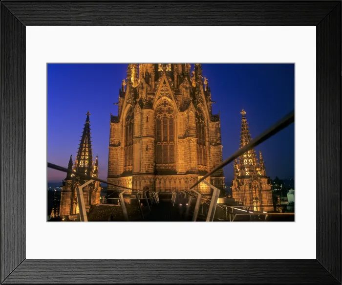Framed Print : SPAIN. Barcelona. Cathedral. Bell towers from 13th century. Gothic art. Architecture. - Lucas Vallecillos / Iberfoto / Everett Collection (513989)**US SALES ONLY**