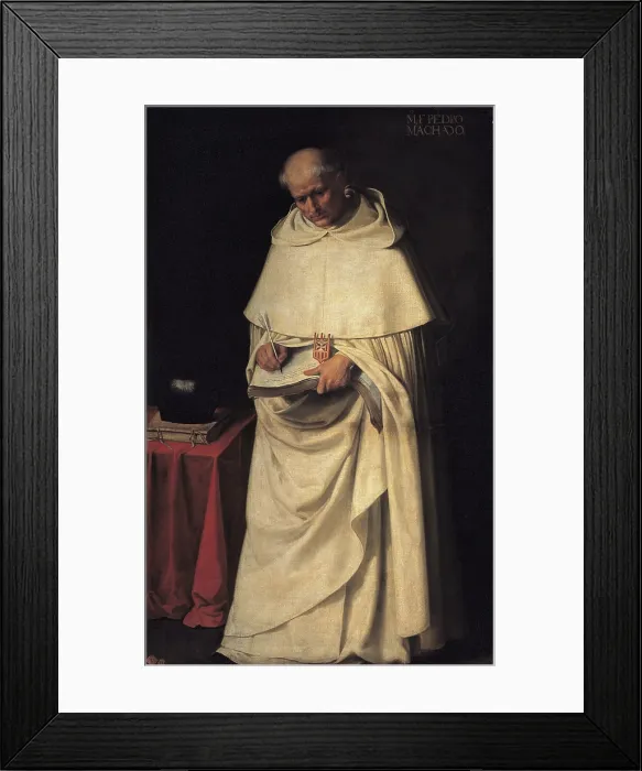 Framed Print : ZURBARAN, Francisco de (1598-1664). Brother Pedro Machado. 1633. Brother Pedro Machado'. Spanish School. 17th century. Painting. Canvas (193 x 122 cm). Baroque art Framed Print : ZURBARAN, Francisco de (1598-1664). Brother Pedro Machado. 1633. Brother Pedro Machado'. Spanish School. 17th century. Painting. Canvas (193 x 122 cm). Baroque art