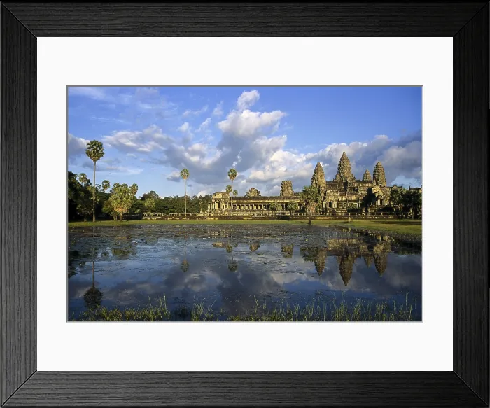 Framed Print : CAMBODIA. Angkor. Angkor Wat. Angkor Wat Temple (12th c.), dedicated to Vishnu. Khmer art. - Alfons Rodriguez / Iberfoto / Everett Collection (335816)**US SALES ONLY**
