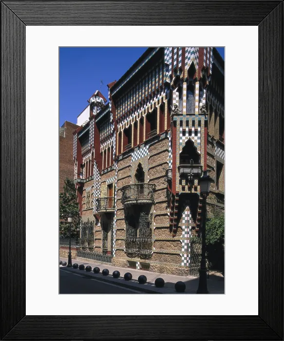 Framed Print : GAUDI i CORNET, Antoni (1852-1926). Vicens House. SPAIN. Barcelona. Carolines street, in the neighbourhood of Grcia (Barcelona, Spain). Modernism. Architecture
