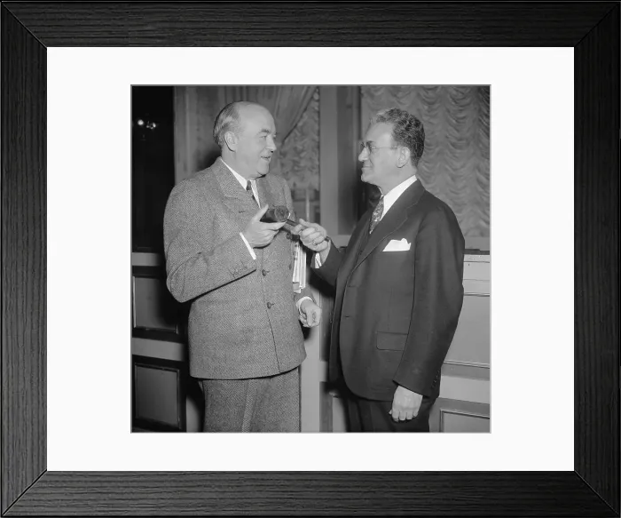 Framed Print : Ferdinand Pecora on right New York Supreme Court Justice
