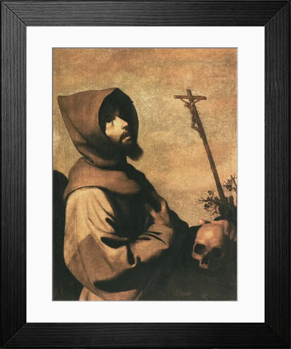 Framed Print : ZURBARAN, Francisco de (1598-1664). Saint Francis. c. 1659. Baroque art. Oil on canvas. GERMANY. Munich. Alte Pinakothek (Old Pinacotheca) Framed Print : ZURBARAN, Francisco de (1598-1664). Saint Francis. c. 1659. Baroque art. Oil on canvas. GERMANY. Munich. Alte Pinakothek (Old Pinacotheca)