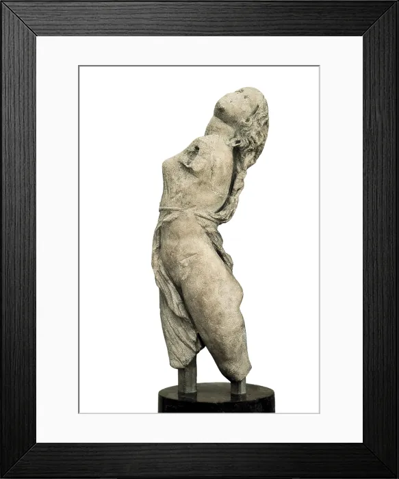 Framed Print : SCOPAS (4th century BC). Dancing Maenad. ca. 340 BC. Roman copy. Hellenistic art. Sculpture on marble. GERMANY. Dresden