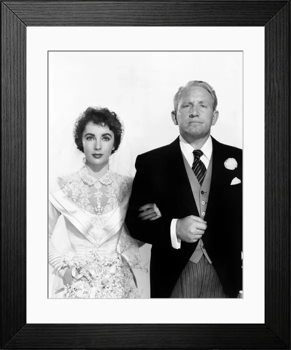 Framed Print : FATHER OF THE BRIDE, Elizabeth Taylor, Spencer Tracy, 1950