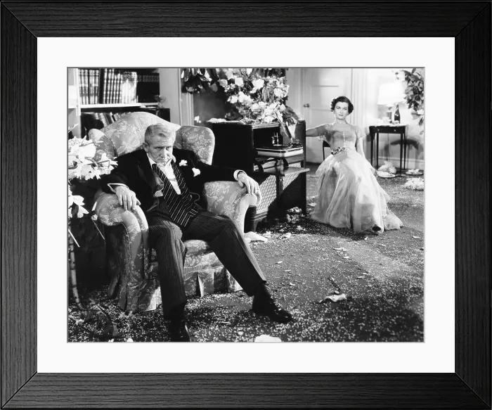 Framed Print : FATHER OF THE BRIDE, from left: Spencer Tracy, Joan Bennett, 1950