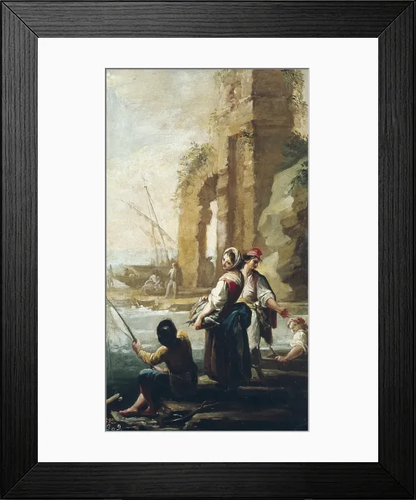 Framed Print : MAELLA, Mariano Salvador (1739-1819). Seascape. Classicism. Oil on canvas. SPAIN. Madrid. Prado Museum. - M.C.Esteban / Iberfoto / Everett Collection (269995)**US SALES ONLY**