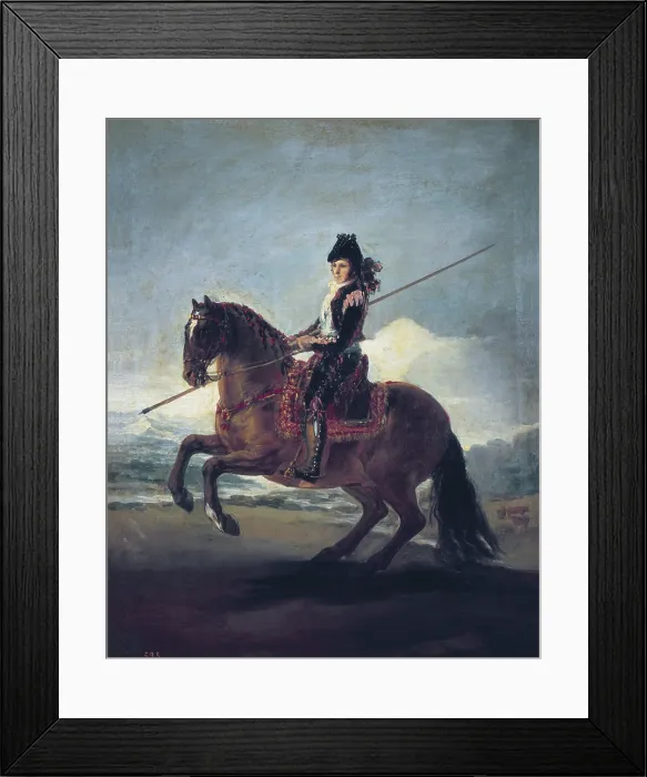 Framed Print : GOYA Y LUCIENTES, Francisco de (1746-1828). Un garrochista a caballo (A garroche rider on horseback). 1791-1792. Romanticism. Oil on canvas. SPAIN. Madrid. Prado Museum