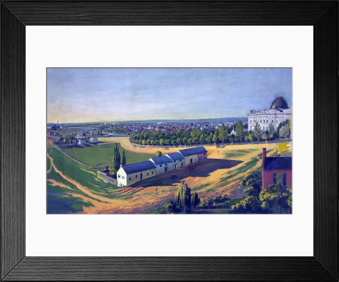 Framed Print : Washington, D.C. the United States Capitol on the right, the White House in center background, and the Smithsonian castle and Washington Monument on the left