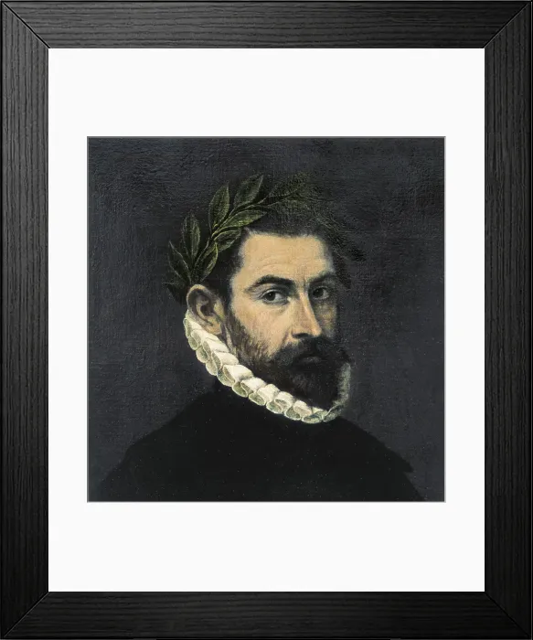 Framed Print : ERCILLA Y ZUnIGA, Alonso de (1533-1594). Spanish poet and soldier, author of the epic poem 'La Araucana'. Portrait of the Poet Alonso de Ercilla. 1576 - 1578