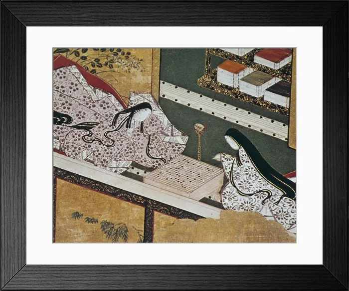 Framed Print : Illustration of the 'Genji Monogatari Emaki' (The Tale of Genji) by Murasaki Sikibu. Japanese art. Momoyama period. Drawing. JAPAN. Kyoto. Tokugawa Reimeikai Foundation Framed Print : Illustration of the 'Genji Monogatari Emaki' (The Tale of Genji) by Murasaki Sikibu. Japanese art. Momoyama period. Drawing. JAPAN. Kyoto. Tokugawa Reimeikai Foundation