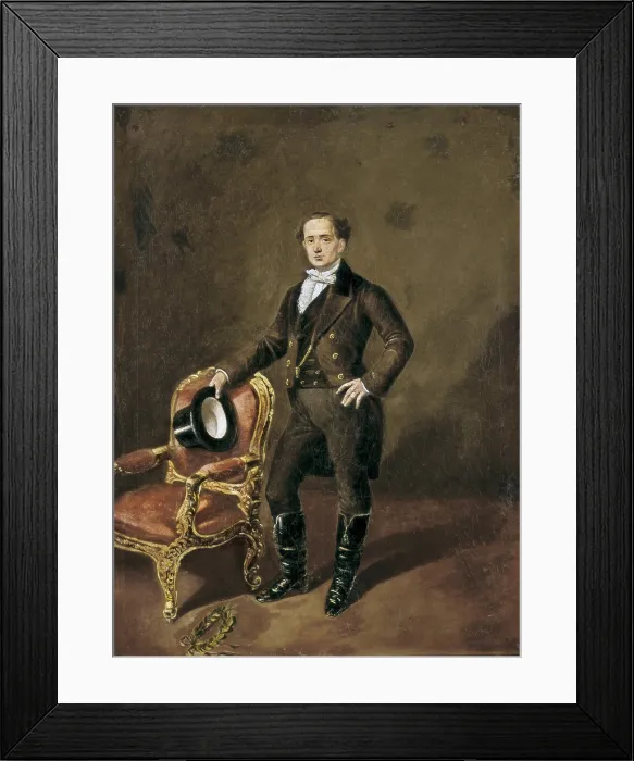 Framed Print : ROMEA YANGUAS, JuliAn (1813-1868). Spanish actor. JuliAn Romea as Sullivan. 1853. Work by CABRAL Y AGUADO BEJARANO, Manuel (1827-1891). Romanticism. Oil on canvas. SPAIN. Madrid