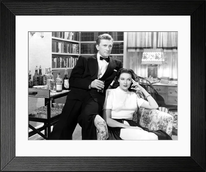 Framed Print : A LETTER TO THREE WIVES, Kirk Douglas, Linda Darnell, 1949. TM and Copyright (c) 20th Century-Fox Film Corp. All Rights Reserved