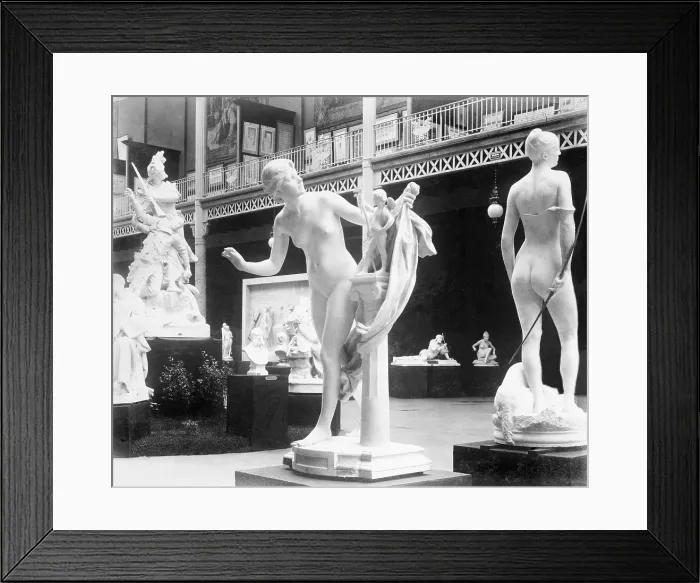 Framed Print : Beaux arts sculpture exhibited in the Gallery Rapp, Palace of Fine Arts, Paris Exposition, 1889 Framed Print : Beaux arts sculpture exhibited in the Gallery Rapp, Palace of Fine Arts, Paris Exposition, 1889