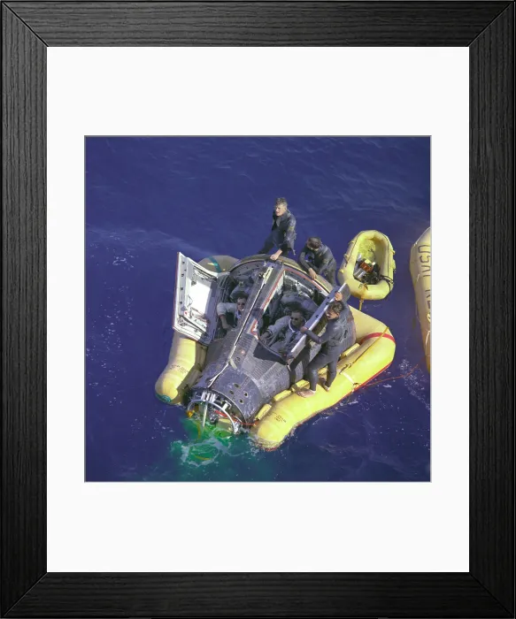 Framed Print : Astronauts Neil Armstrong and David Scott at the close of the Gemini 8 space mission Framed Print : Astronauts Neil Armstrong and David Scott at the close of the Gemini 8 space mission