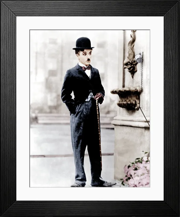 Framed Print : CITY LIGHTS, Charlie Chaplin, 1931