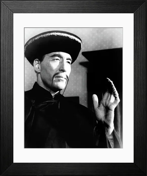 Framed Print : THE FACE OF FU MANCHU, Christopher Lee, 1965