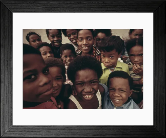 Framed Print : African American children on the street in North Philadelphia. Ca. 1975 Framed Print : African American children on the street in North Philadelphia. Ca. 1975