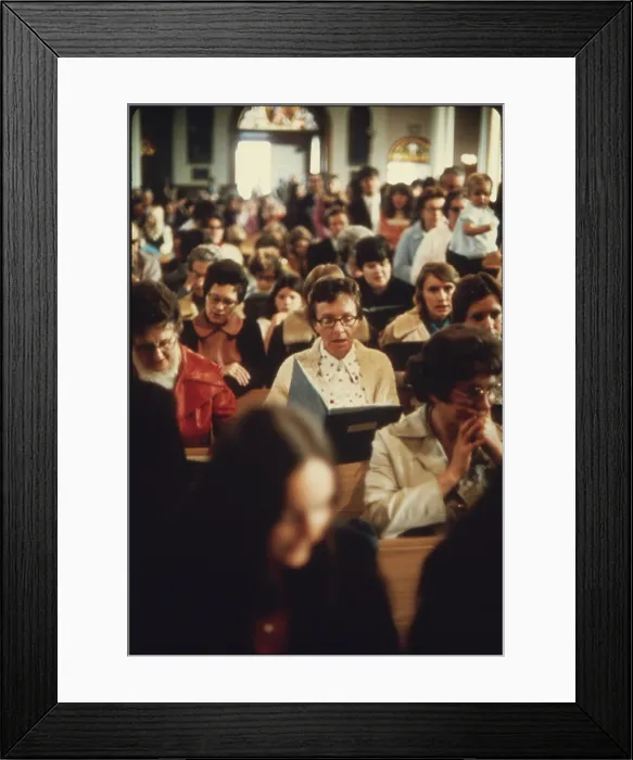 Framed Print : Popular Folk Guitar Mass at the New Ulm Cathedral. Ca. 1973-75 Framed Print : Popular Folk Guitar Mass at the New Ulm Cathedral. Ca. 1973-75