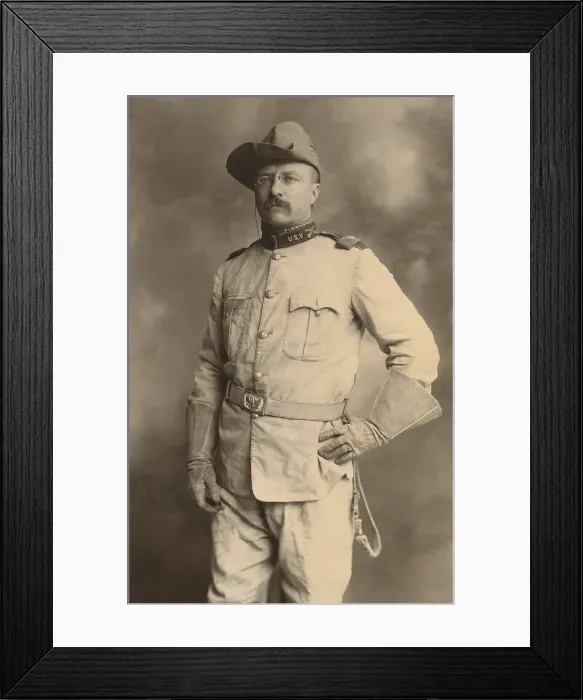 Framed Print : Theodore Roosevelt in the uniform of an Army Colonel during the Spanish American War Framed Print : Theodore Roosevelt in the uniform of an Army Colonel during the Spanish American War