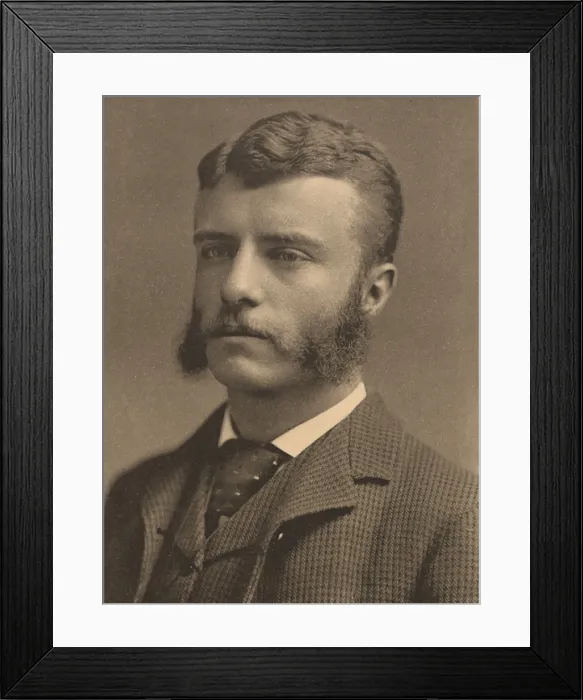 Framed Print : Young Theodore Roosevelt. Roosevelt was characterized as a dude in his early twenties when he indulged in fashionable grooming and clothing