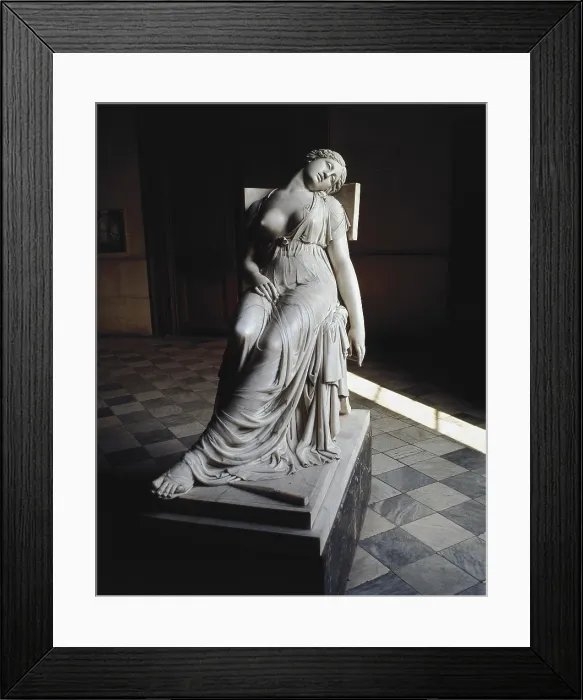 Framed Print : CAMPENY, DamiAn (1771-1855). Lucretia. 1804. SPAIN. Barcelona. Llotja (Exchange) Palace. Neoclassicism. Sculpture on marble. - J