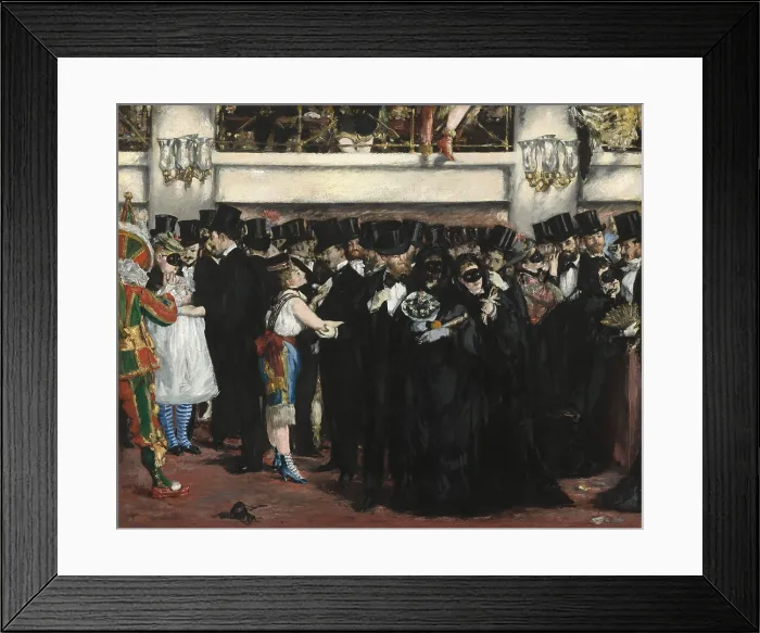 Framed Print : Masked Ball at the Opera, by Edouard Manet, 1873, French painting, oil on canvas