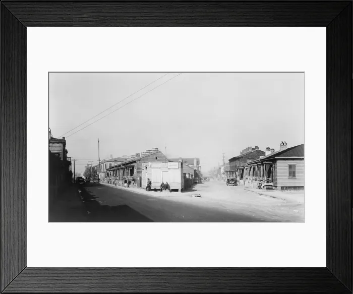 Framed Print : African American quarter in Savannah, Georgia. 1935 photo by Walker Evans